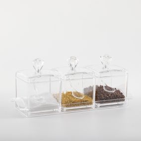 Modern Acrylic Square condiment Jar