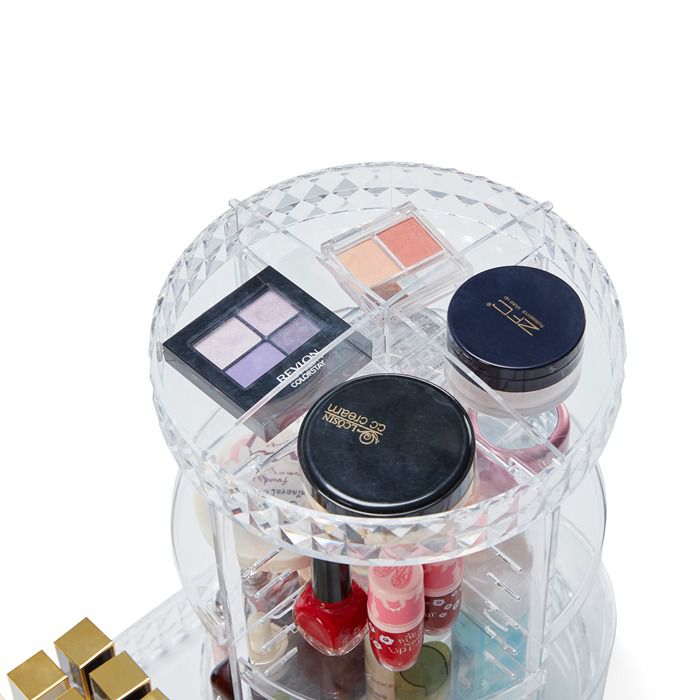 Xinyutai 360 Degree Spinning Makeup Carousel Display Case