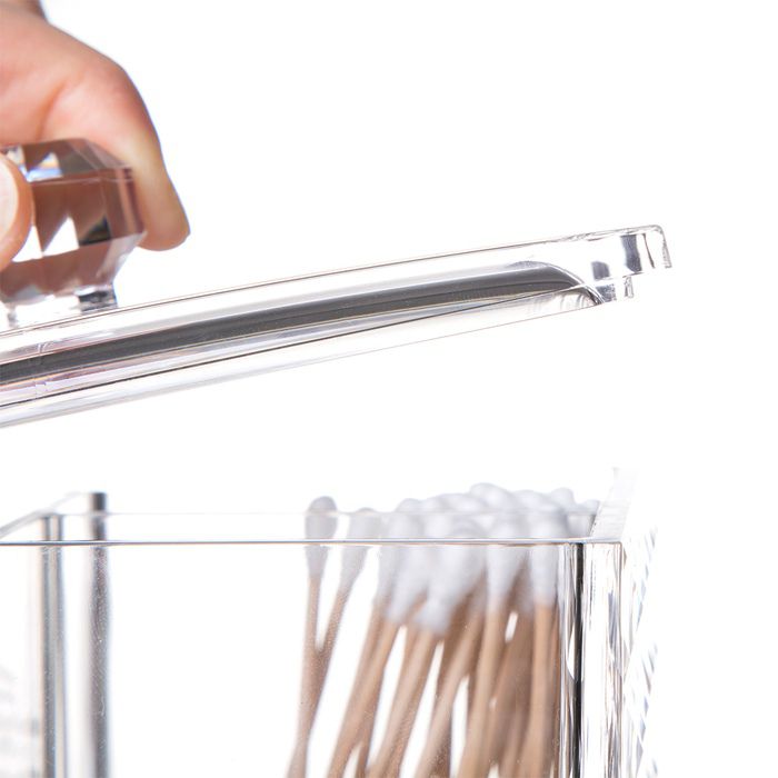 Acrylic Cotton Swab Organizer