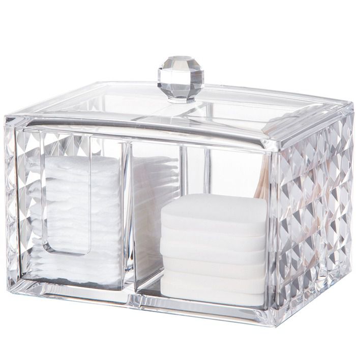 Acrylic Cotton Swab Organizer