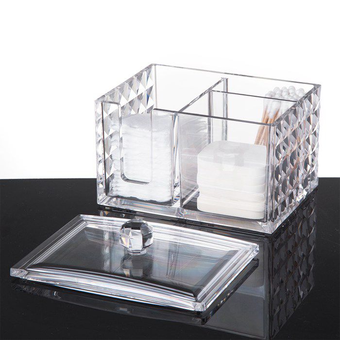 Acrylic Cotton Swab Organizer