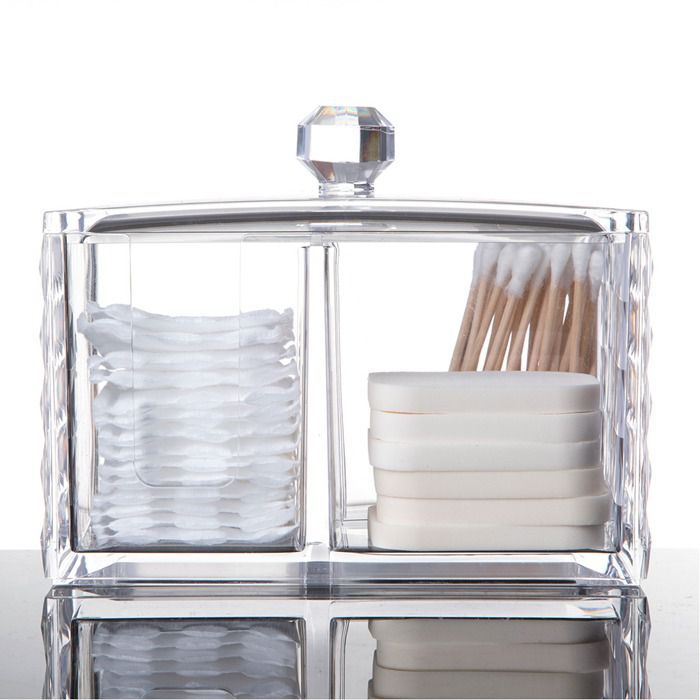 Acrylic Cotton Swab Organizer