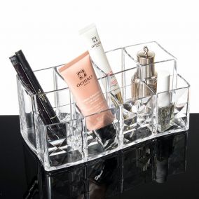 Diamond Pattern Eyebrow Pen Container Cosmetics Storage