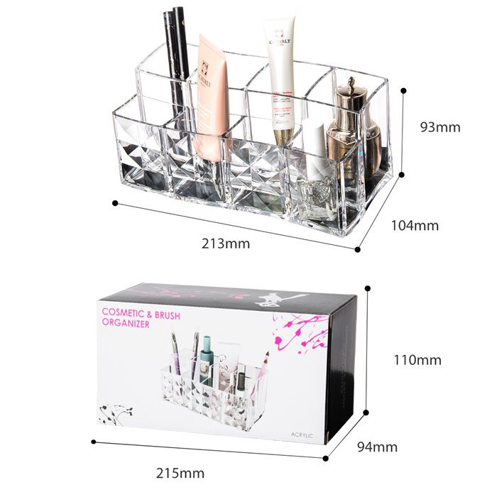 Diamond Pattern Eyebrow Pen Container Cosmetics Storage