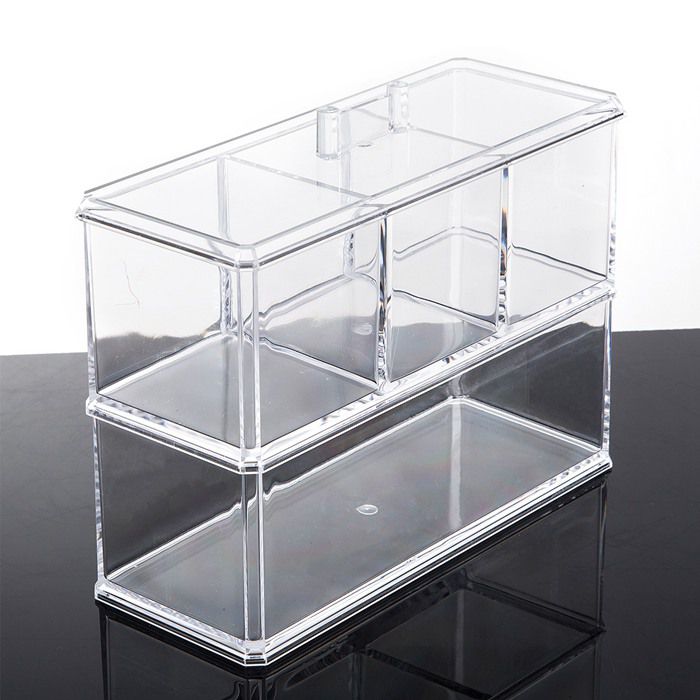 Xinyutai 2 Pieces Stackable Cosmetic Organizer