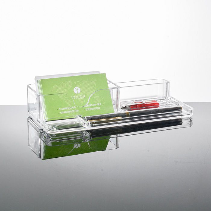 Acrylic Business Card Holder for Desk Clear Business Card Organizer