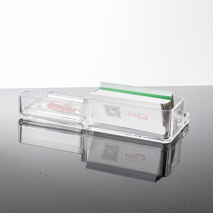 Acrylic Business Card Holder for Desk Clear Business Card Organizer