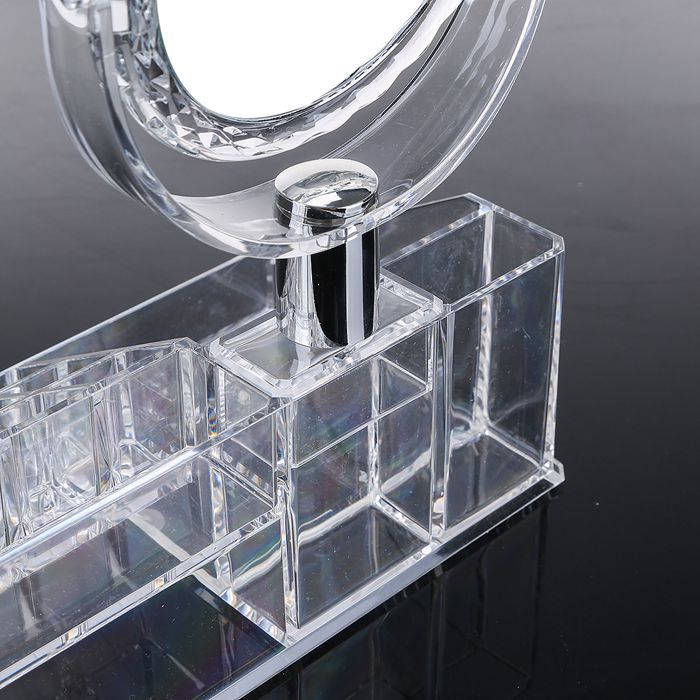 Acrylic Cosmetic Storage Display Organizer with Mirror