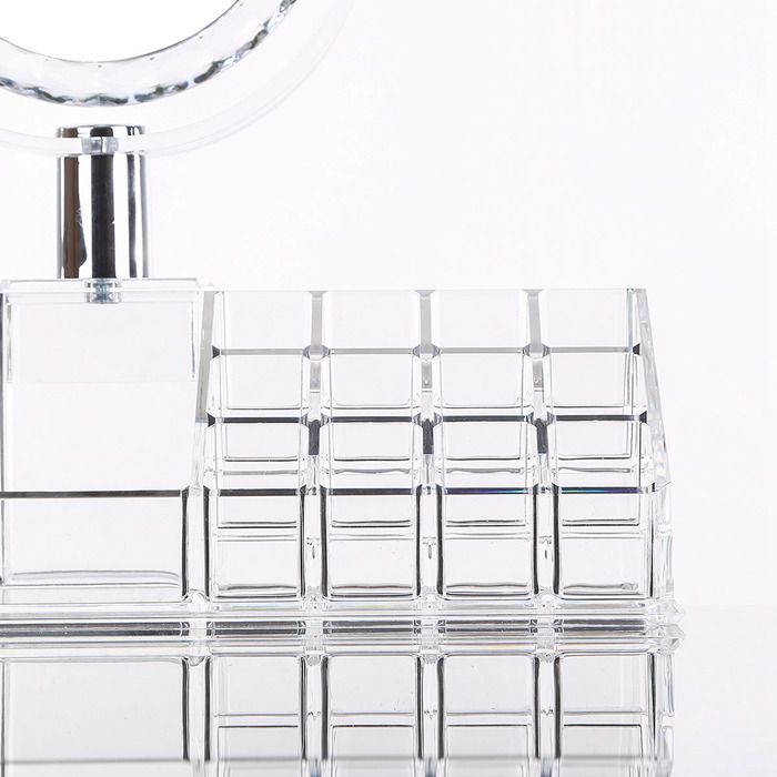 Acrylic Cosmetic Storage Display Organizer with Mirror