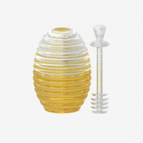 Acrylic Honey Jar with Lid. Honey Container Pot, Syrup Sugar Beehive Jar